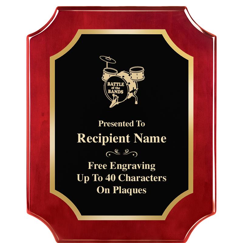 8"X10"SCALLOPED ROSEWOOD PLQ