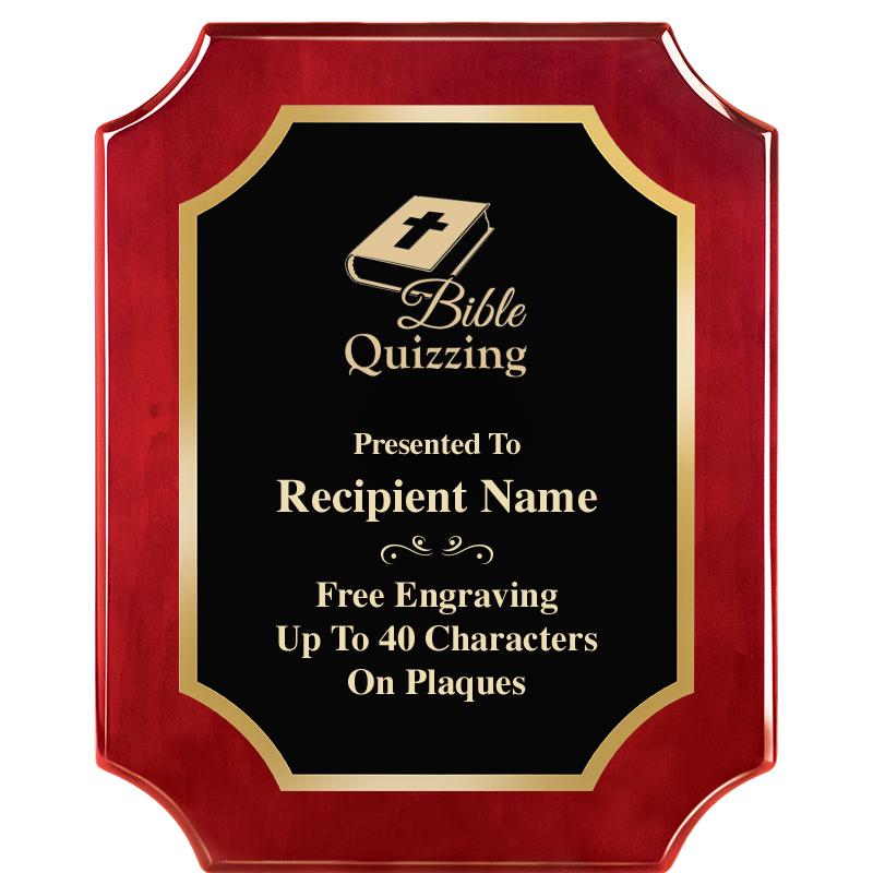 8"X10"SCALLOPED ROSEWOOD PLQ