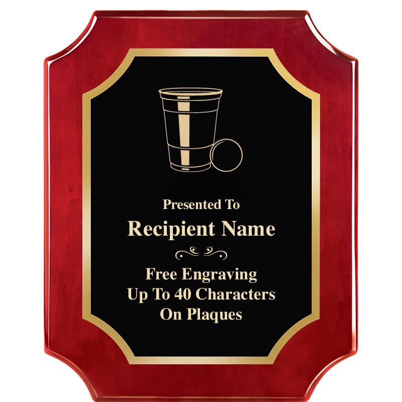 8"X10"SCALLOPED ROSEWOOD PLQ