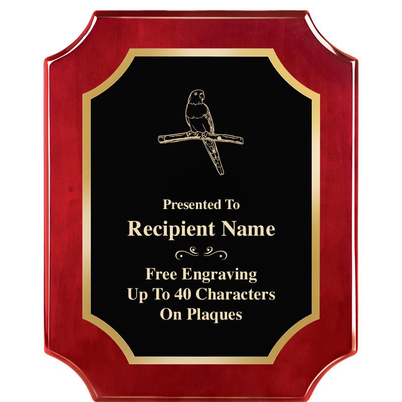 8"X10"SCALLOPED ROSEWOOD PLQ