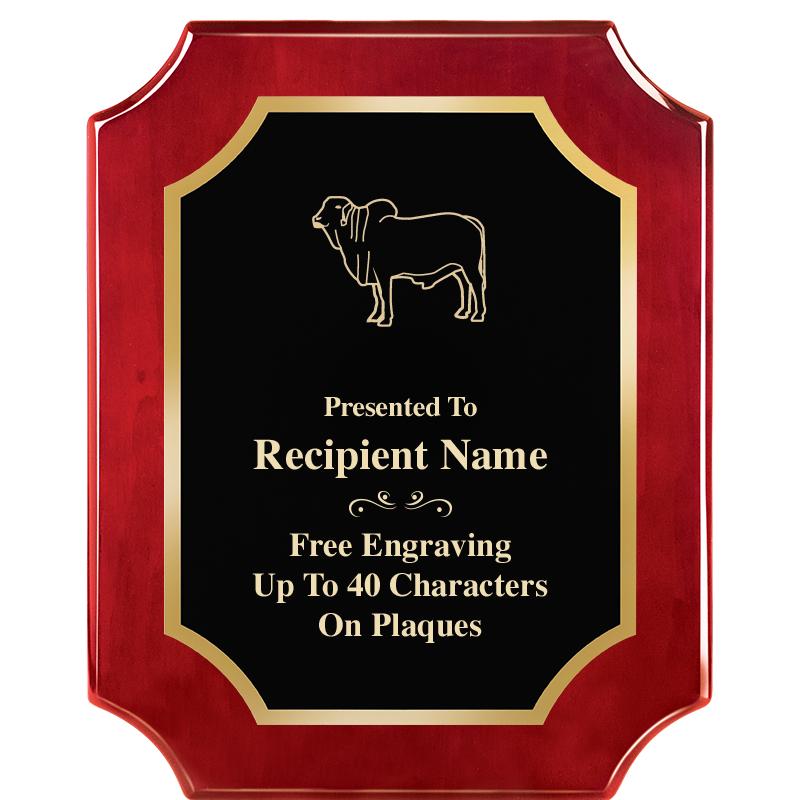 8"X10"SCALLOPED ROSEWOOD PLQ