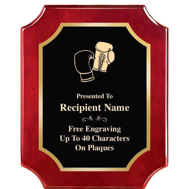 8"X10"SCALLOPED ROSEWOOD PLQ