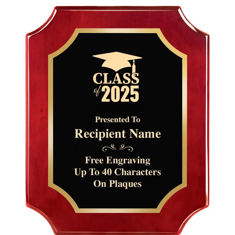 8"X10"SCALLOPED ROSEWOOD PLQ