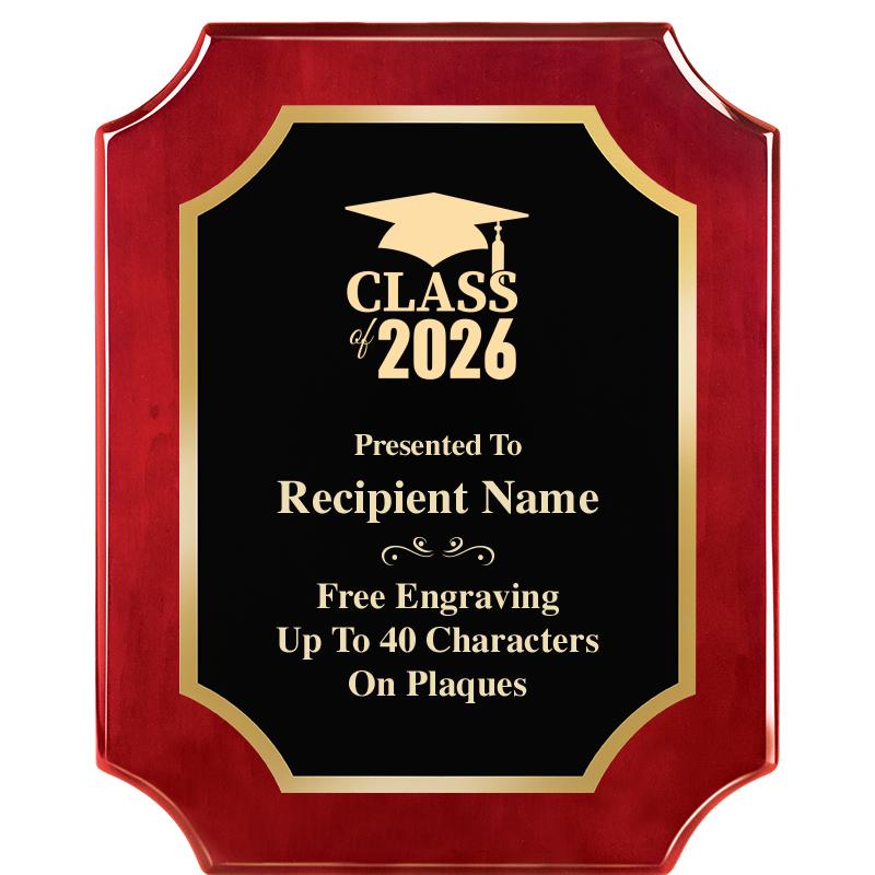 8"X10"SCALLOPED ROSEWOOD PLQ