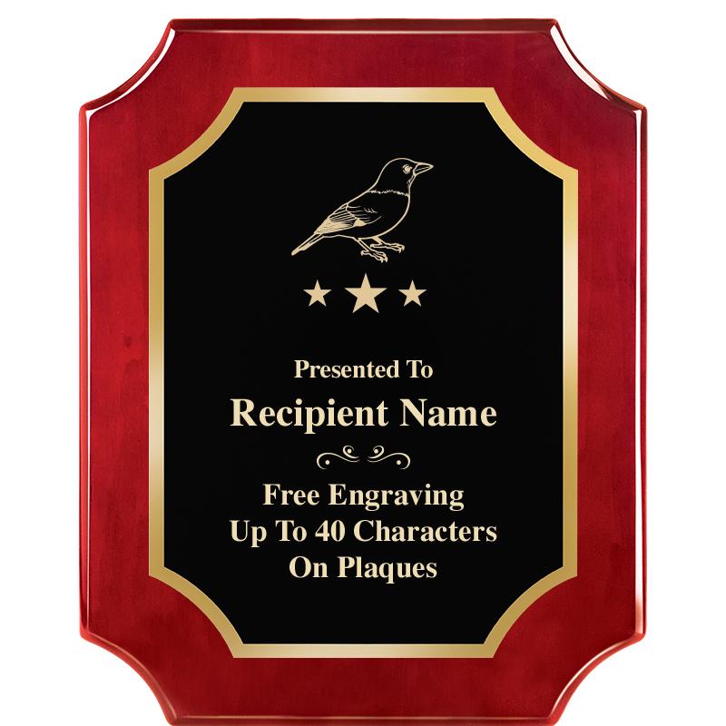 8"X10"SCALLOPED ROSEWOOD PLQ