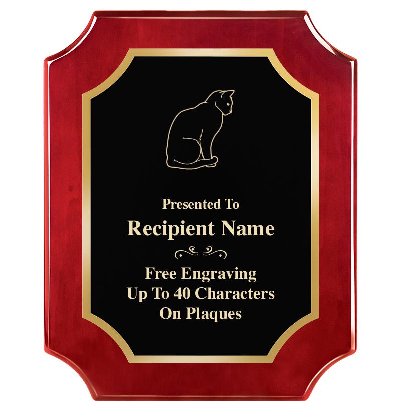 8"X10"SCALLOPED ROSEWOOD PLQ