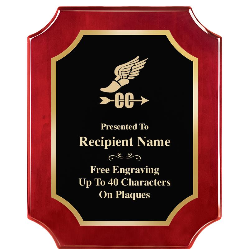 8"X10"SCALLOPED ROSEWOOD PLQ