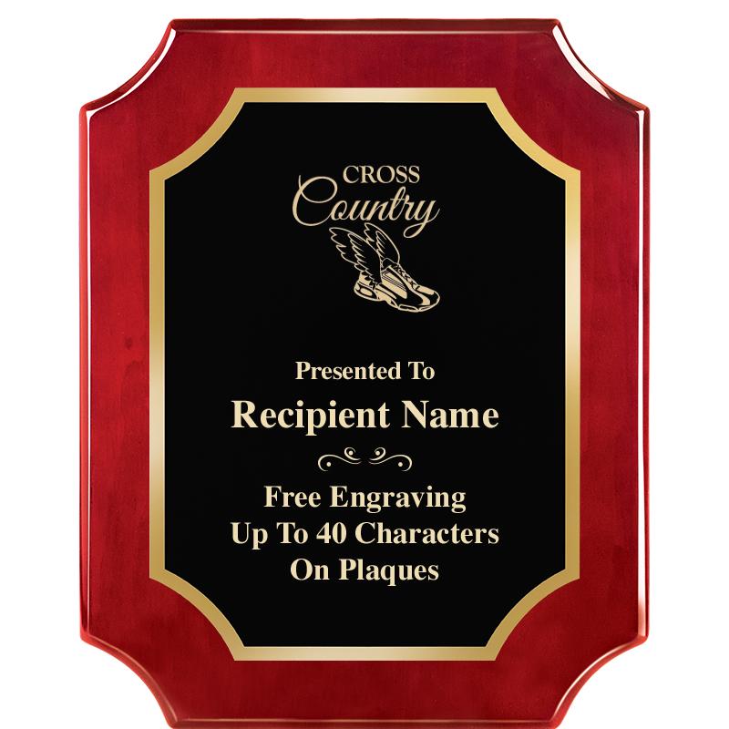 8"X10"SCALLOPED ROSEWOOD PLQ