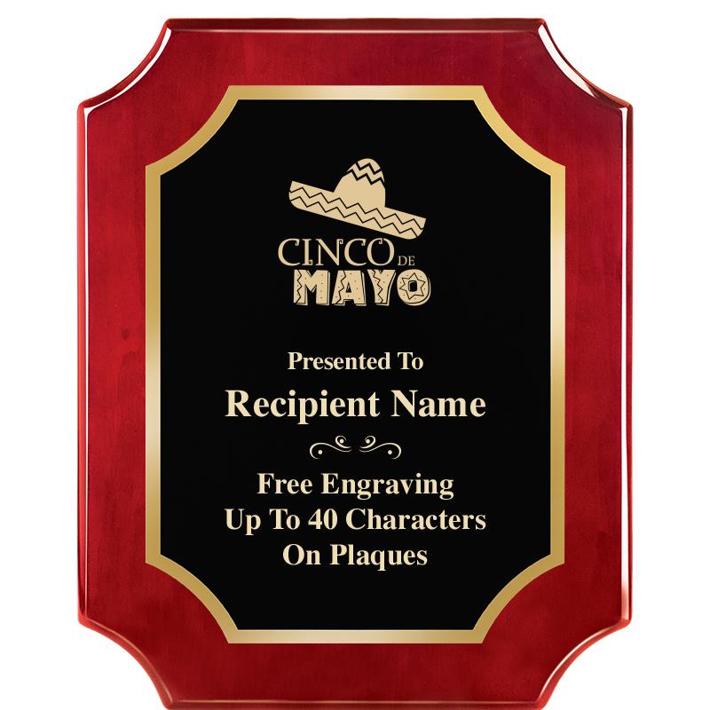 8"X10"SCALLOPED ROSEWOOD PLQ