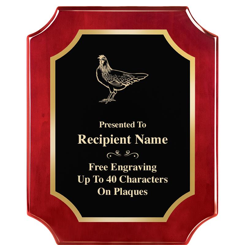 8"X10"SCALLOPED ROSEWOOD PLQ