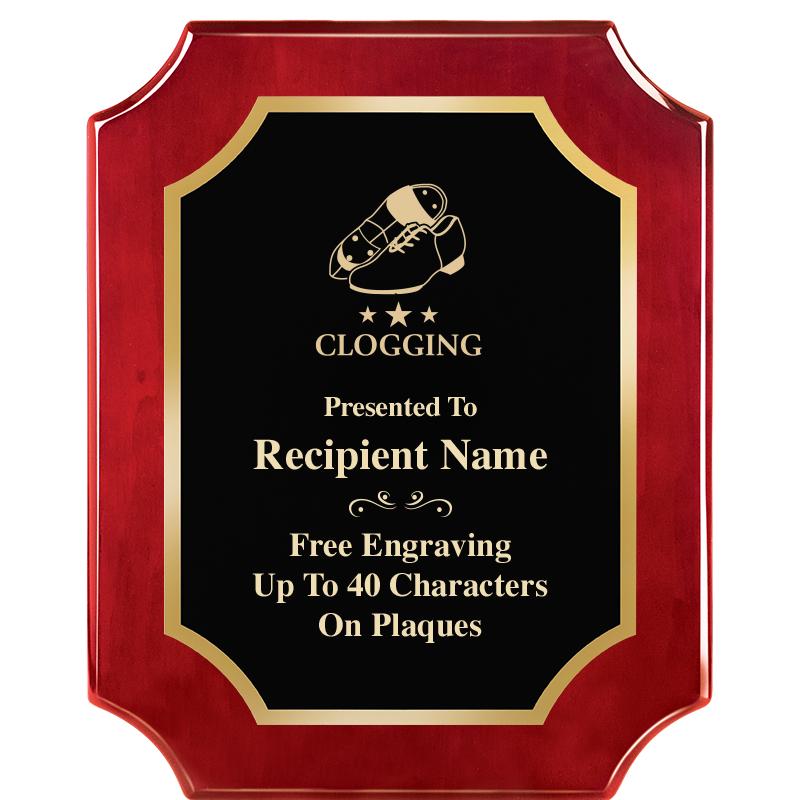 8"X10"SCALLOPED ROSEWOOD PLQ