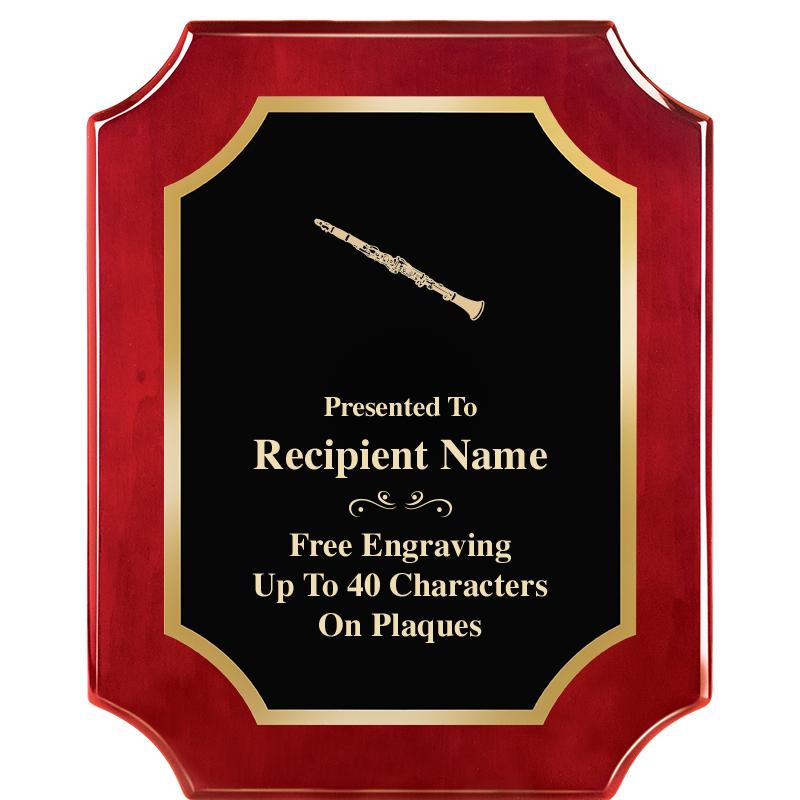 8"X10"SCALLOPED ROSEWOOD PLQ