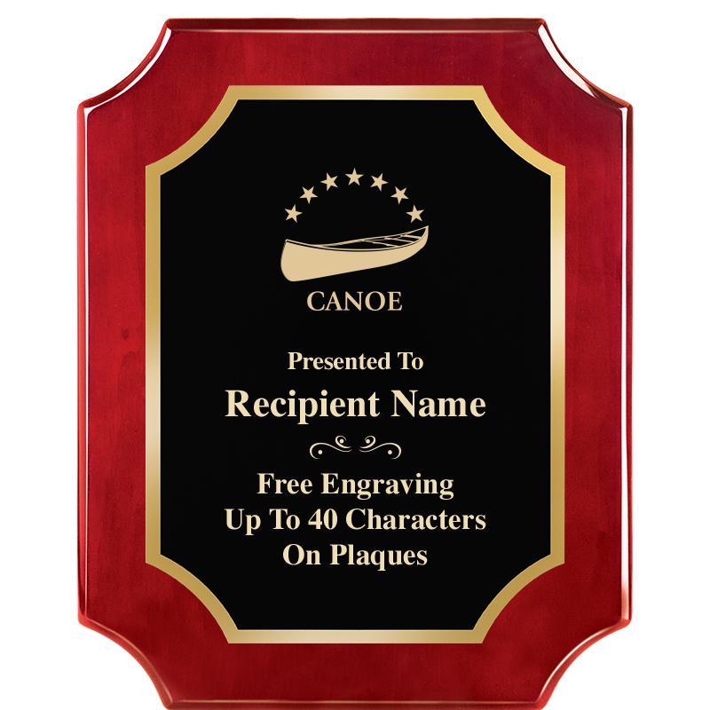 8"X10"SCALLOPED ROSEWOOD PLQ