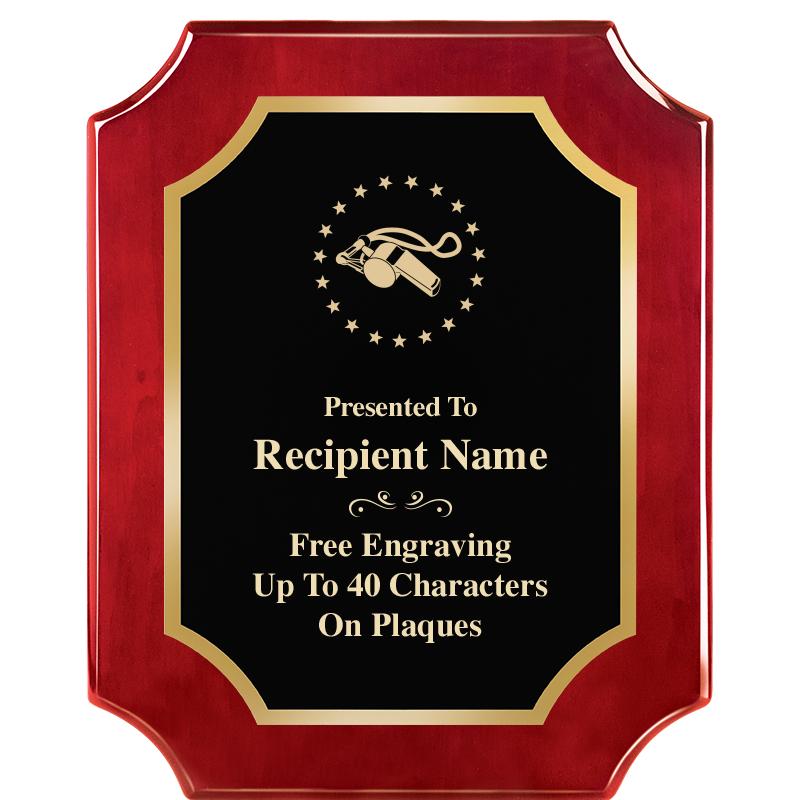 8"X10"SCALLOPED ROSEWOOD PLQ