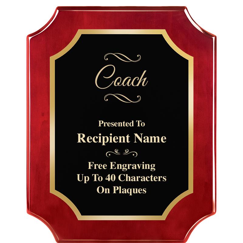 8"X10"SCALLOPED ROSEWOOD PLQ