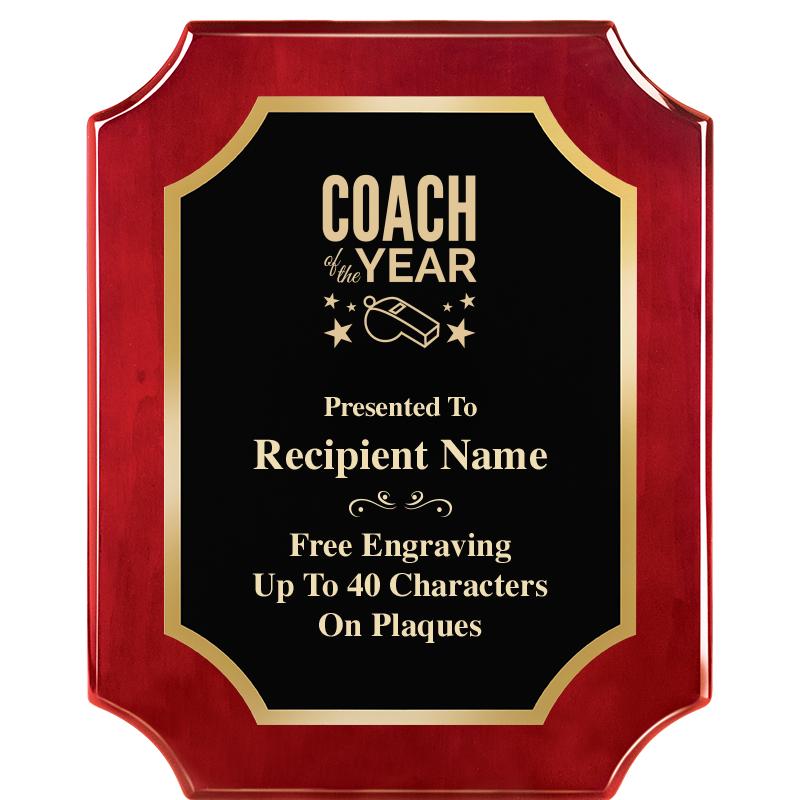 8"X10"SCALLOPED ROSEWOOD PLQ