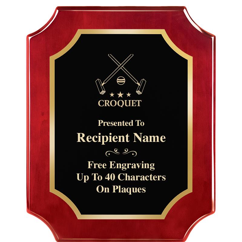 8"X10"SCALLOPED ROSEWOOD PLQ