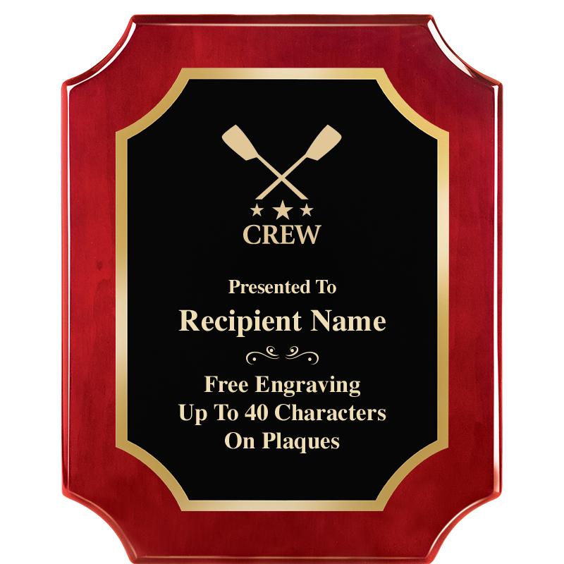 8"X10"SCALLOPED ROSEWOOD PLQ