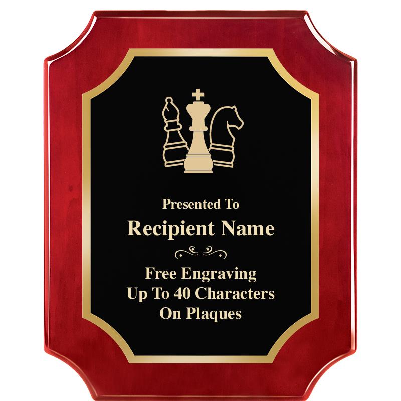 8"X10"SCALLOPED ROSEWOOD PLQ