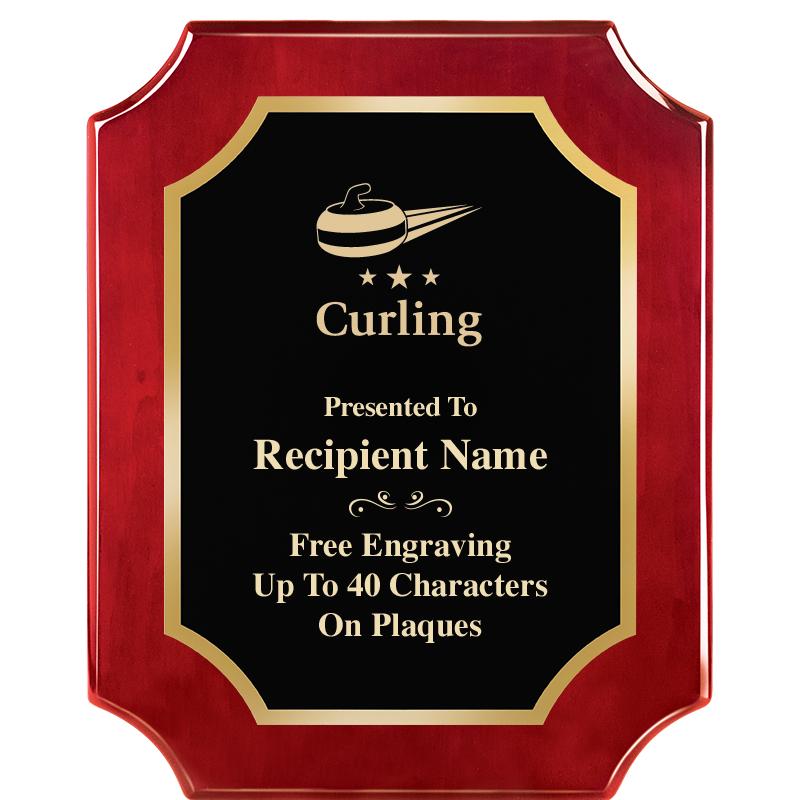 8"X10"SCALLOPED ROSEWOOD PLQ