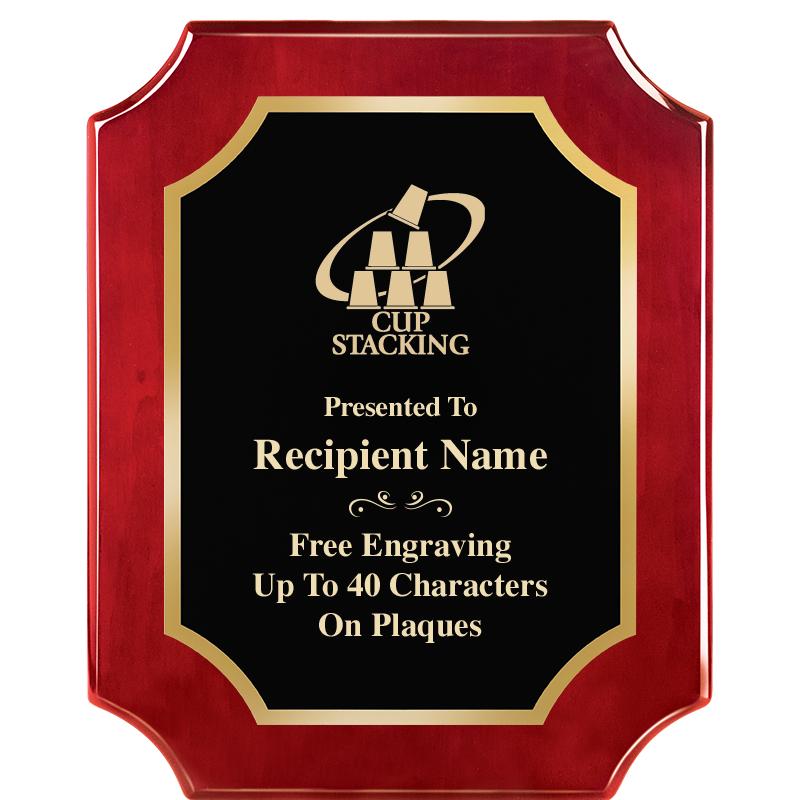 8"X10"SCALLOPED ROSEWOOD PLQ