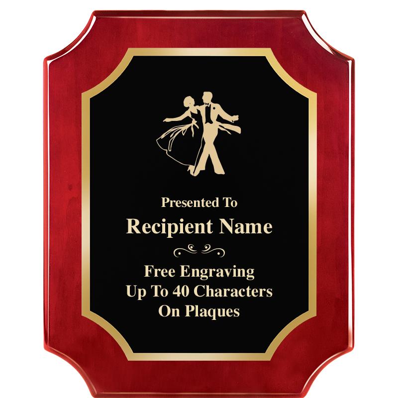 8"X10"SCALLOPED ROSEWOOD PLQ