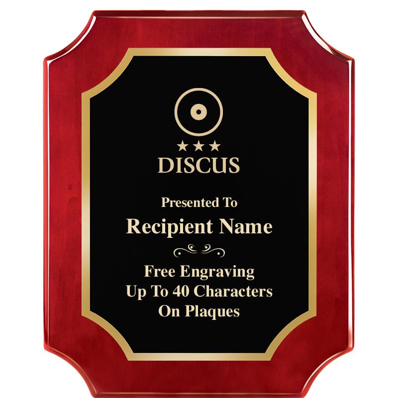 8"X10"SCALLOPED ROSEWOOD PLQ