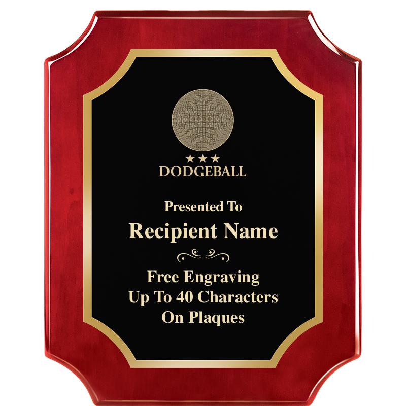 8"X10"SCALLOPED ROSEWOOD PLQ