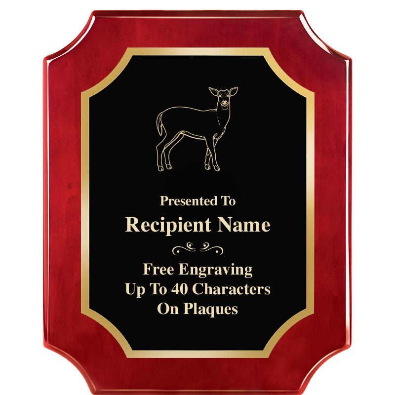 8"X10"SCALLOPED ROSEWOOD PLQ