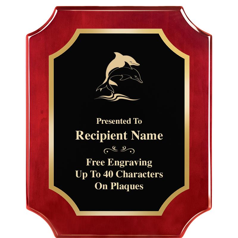 8"X10"SCALLOPED ROSEWOOD PLQ