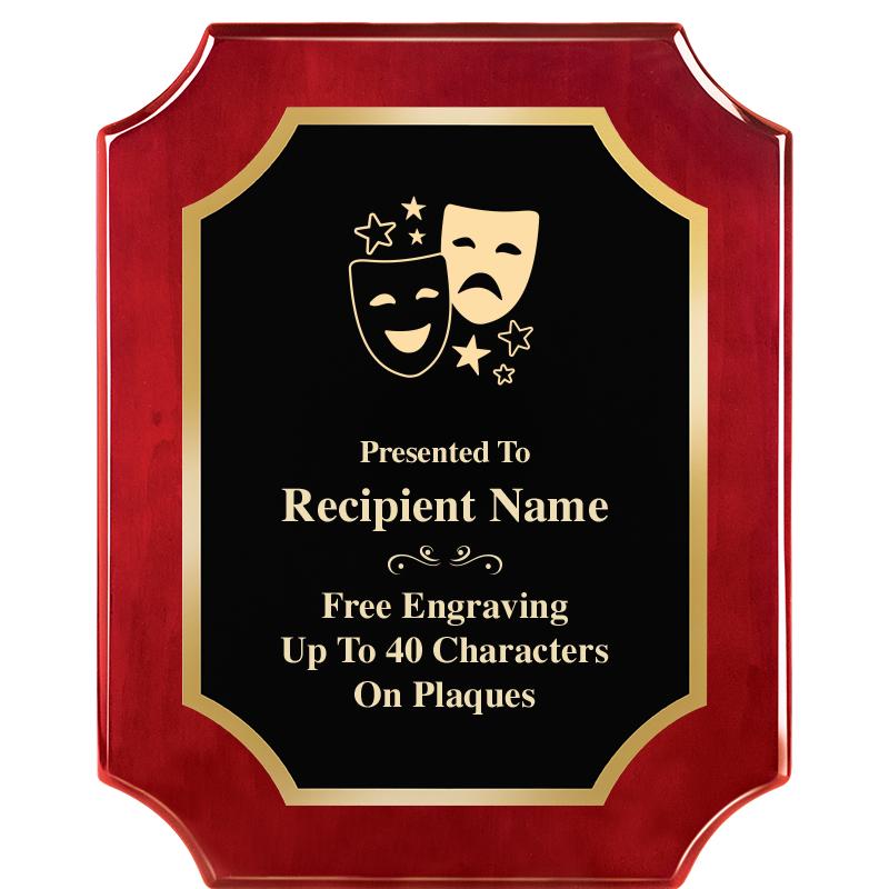 8"X10"SCALLOPED ROSEWOOD PLQ