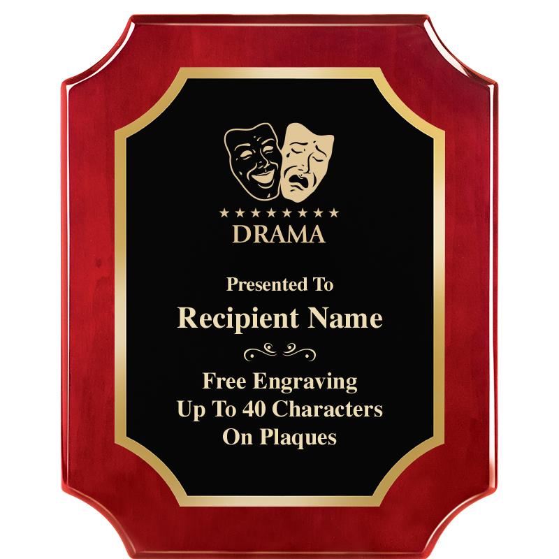 8"X10"SCALLOPED ROSEWOOD PLQ