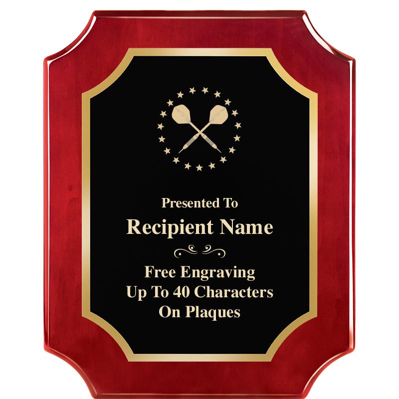 8"X10"SCALLOPED ROSEWOOD PLQ