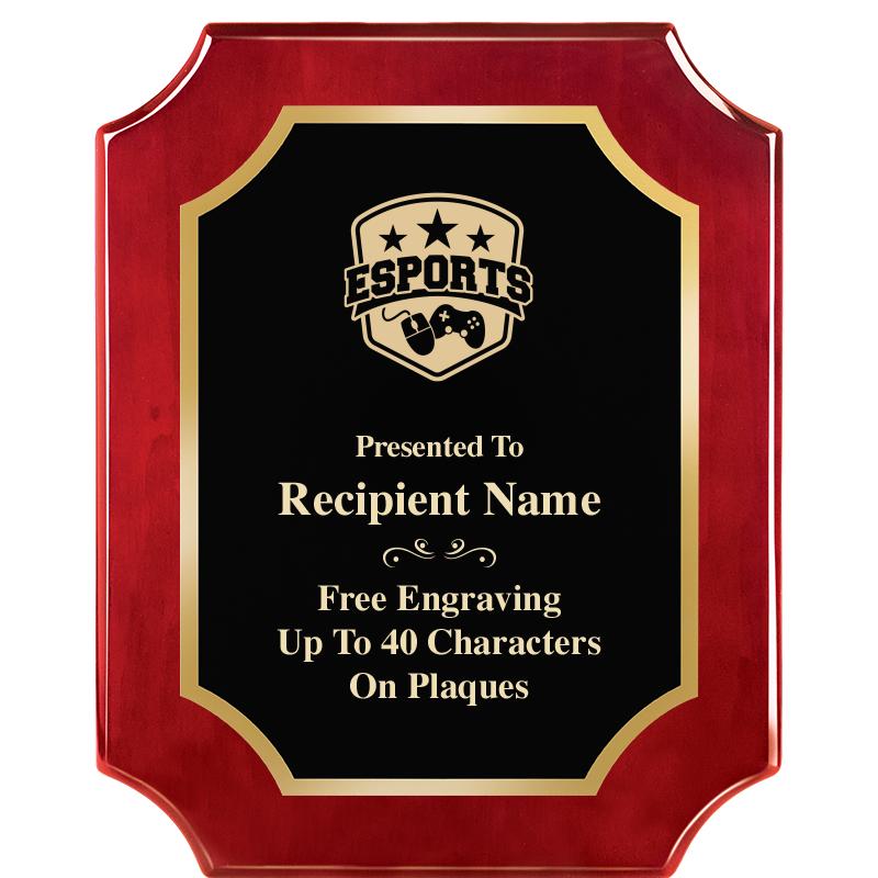 8"X10"SCALLOPED ROSEWOOD PLQ