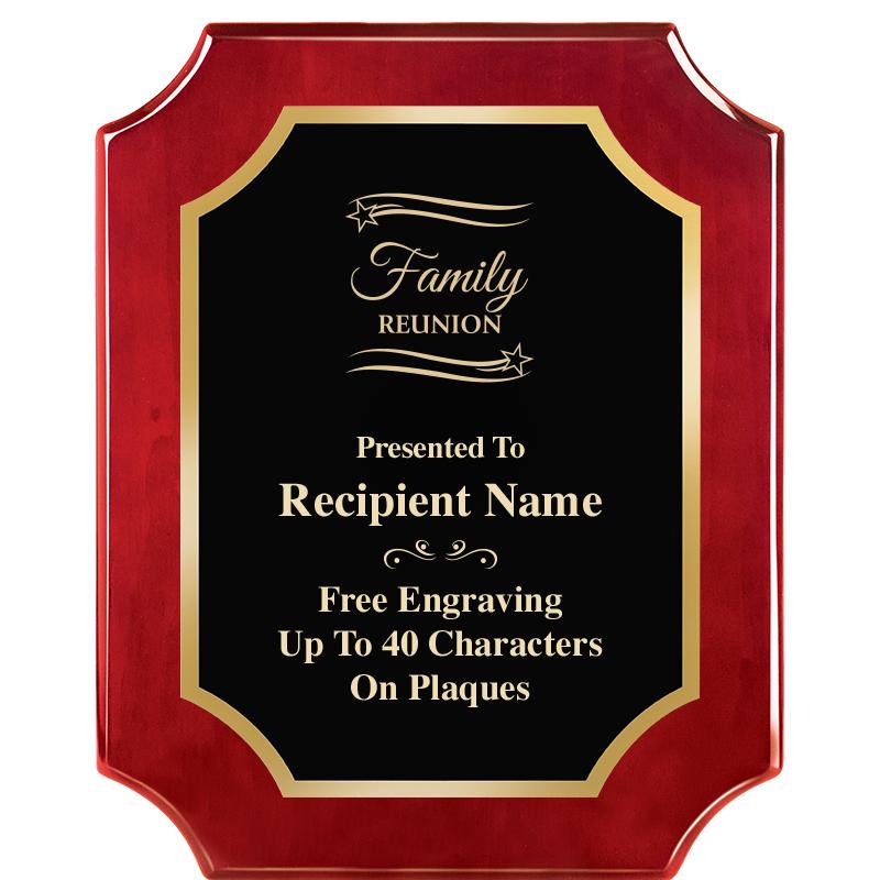 8"X10"SCALLOPED ROSEWOOD PLQ