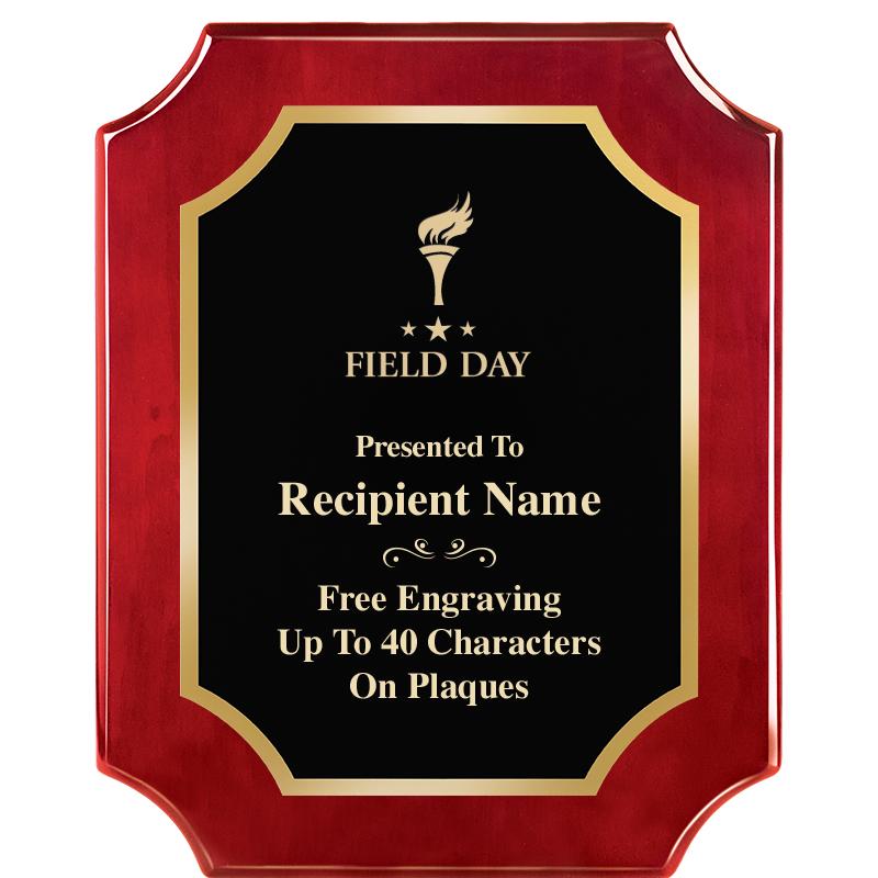 8"X10"SCALLOPED ROSEWOOD PLQ