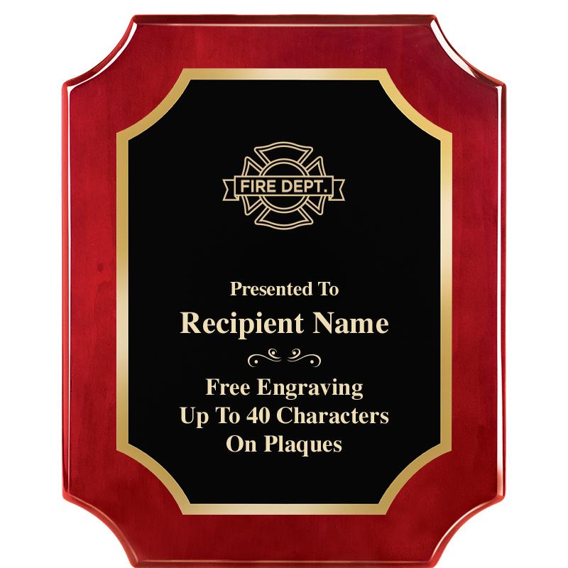 8"X10"SCALLOPED ROSEWOOD PLQ