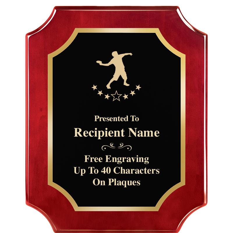 8"X10"SCALLOPED ROSEWOOD PLQ