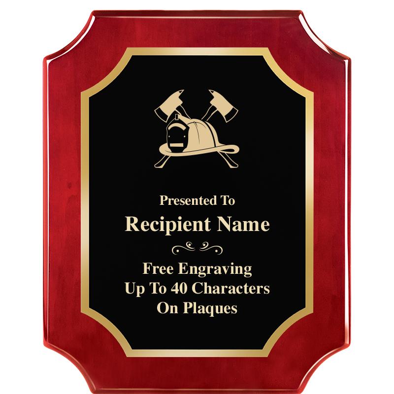 8"X10"SCALLOPED ROSEWOOD PLQ