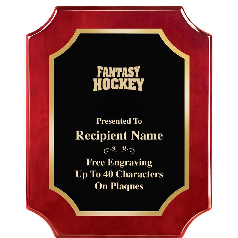 8"X10"SCALLOPED ROSEWOOD PLQ