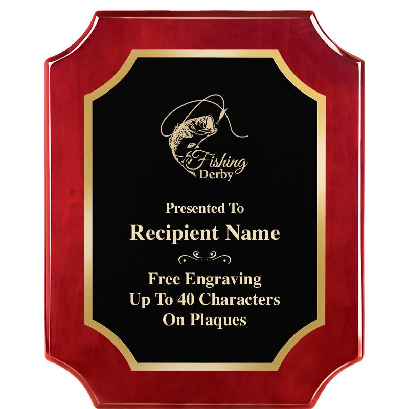 8"X10"SCALLOPED ROSEWOOD PLQ