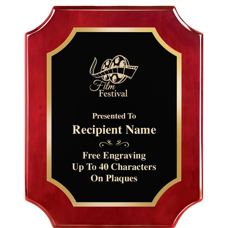 8"X10"SCALLOPED ROSEWOOD PLQ