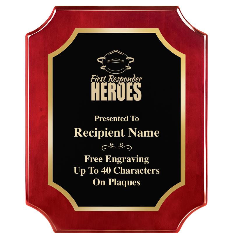 8"X10"SCALLOPED ROSEWOOD PLQ