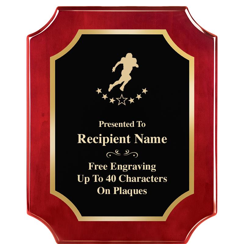 8"X10"SCALLOPED ROSEWOOD PLQ