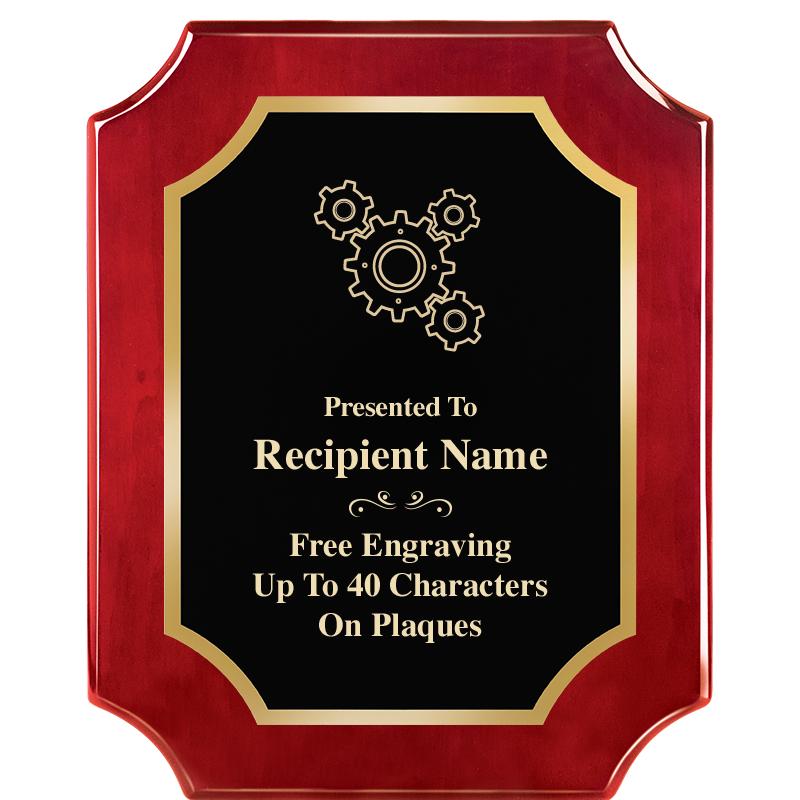 8"X10"SCALLOPED ROSEWOOD PLQ