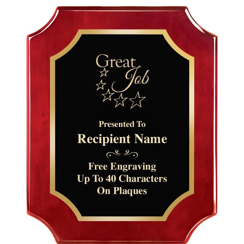 8"X10"SCALLOPED ROSEWOOD PLQ