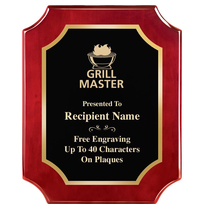 8"X10"SCALLOPED ROSEWOOD PLQ