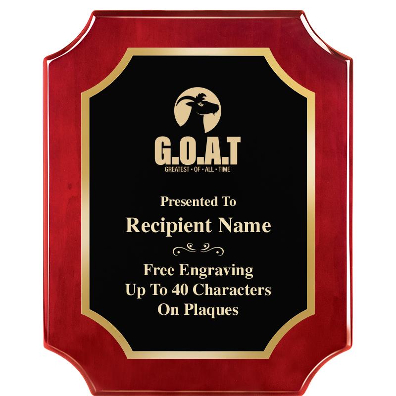 8"X10"SCALLOPED ROSEWOOD PLQ