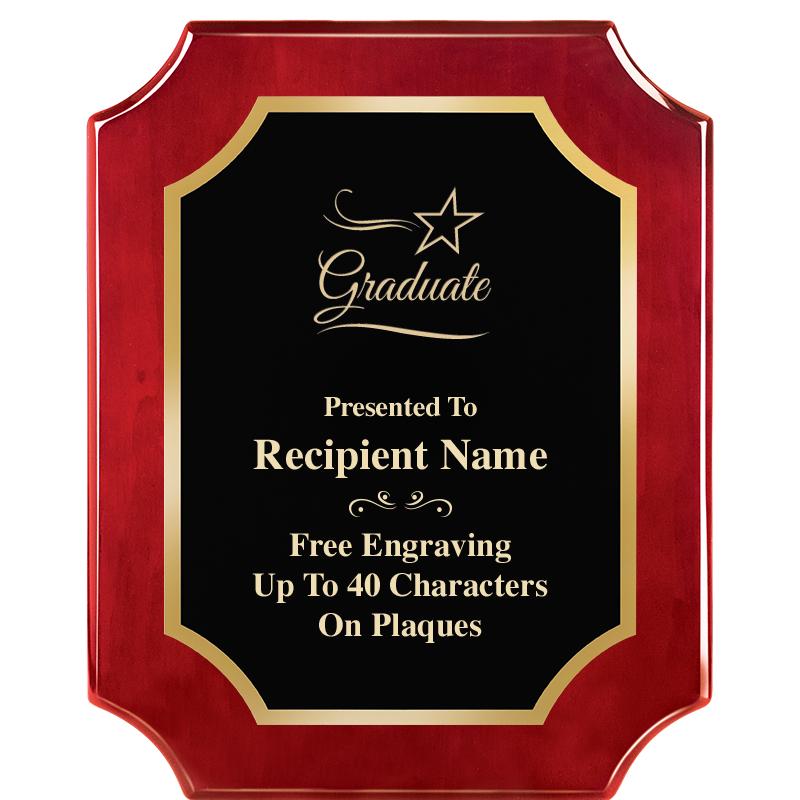 8"X10"SCALLOPED ROSEWOOD PLQ