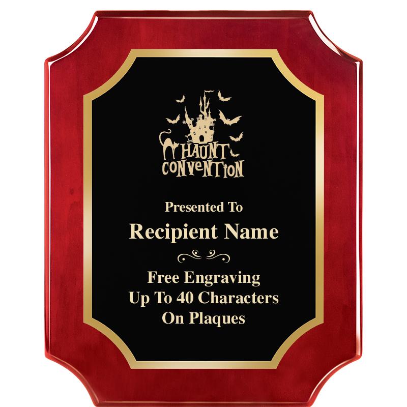 8"X10"SCALLOPED ROSEWOOD PLQ